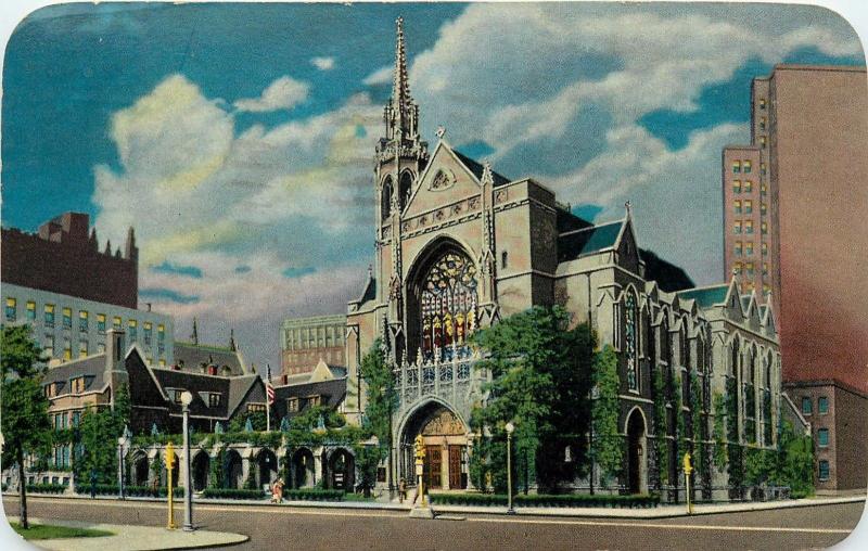 Fourth Presbyterian Church Chicago Illinois IL N Michegan Ave Delaware Postcard