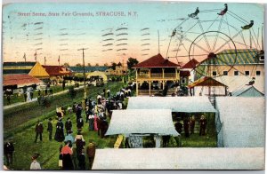 Postcard NY Syracuse Street Scene State Fair Grounds