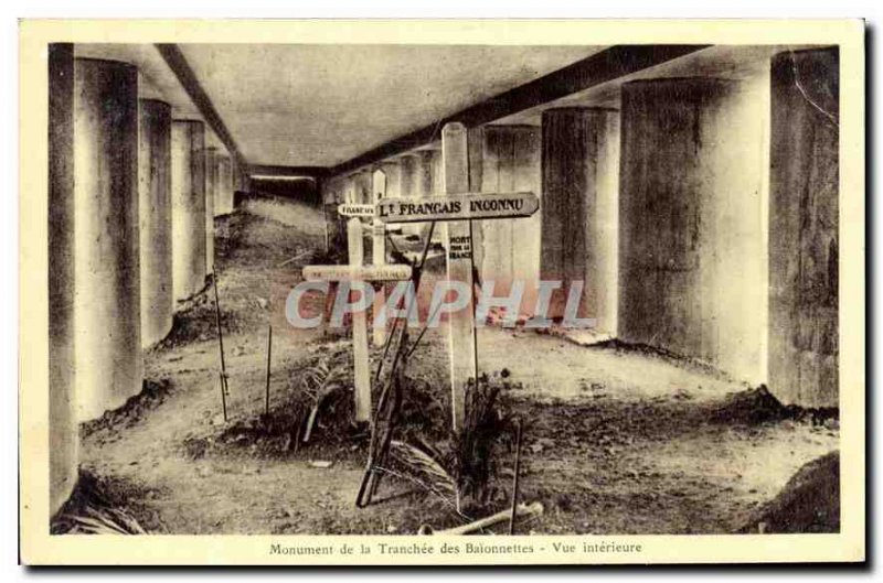 Postcard Ancient Monument Bayonet Trench Inside view