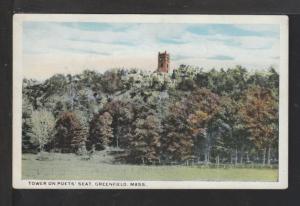 Tower on Poet's Seat,Greenfield,MA Postcard 