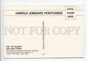 401849 UK Wallasey ferry ship St Hilary Old postcard