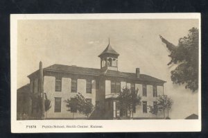 RPPC SMITH CENTER KANSAS PUBLIC SCHOOL BUILDING VINTAGE REAL PHOTO POSTCARD