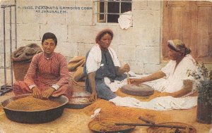 br106513 peasants grinding corn at jerusalem israel