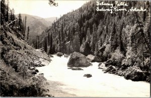 RPPC Selway Falls, Selway River ID Perkins P-1261 Vintage Postcard B77 