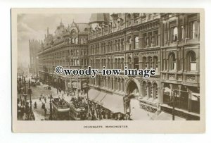 aj0202 - Trams on Deansgate , Manchester , Lancashire - postcard