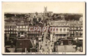 Troyes Old Postcard Panorama street Urban IV (Societe Generale)