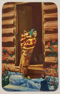 Cherokee Indian Squaw And Papoose North Carolina Postcard N23