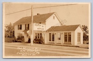 K6/ Cortesville Pennsylvania RPPC Postcard 30s The Window Box Restaurant 69
