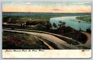 St Paul Minnesota~Birds Eye View Of Indian Mounds Park~Postmarked~Vtg Postcard