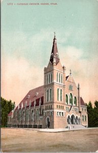 Postcard UT Ogden - Catholic Church