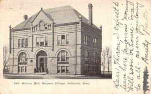 Indianola Iowa Simpson College Science Hall Antique Postcard K84501