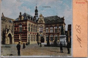 Netherlands Utrecht Universiteit Vintage Postcard 09.65