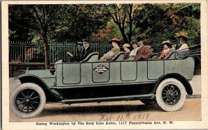 Gray Line Auto Tour c1919 Washington DC Tours & Prices Vintage Postcard R31