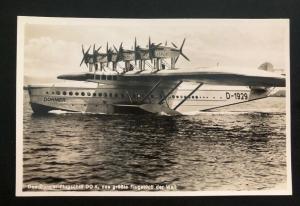 Dornier DOX Largest Airplane In The World Real Picture Postcard (RPPC )