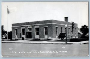 Long Prairie Minnesota MN Postcard RPPC Photo US Post Office Building 1951