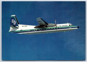 Airplane Postcard Air New Zealand Airlines Airways Fokker F27 Friendship FJ14