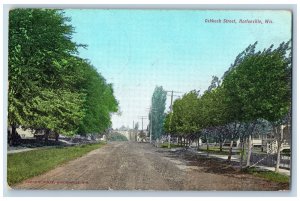 Hortonville Wisconsin WI Postcard Oshkosh Street Residence Section 1912 Antique