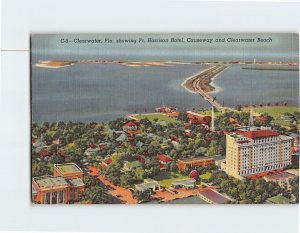 Postcard Fort Harrison Hotel Causeway & Clearwater Beach Clearwater Florida USA