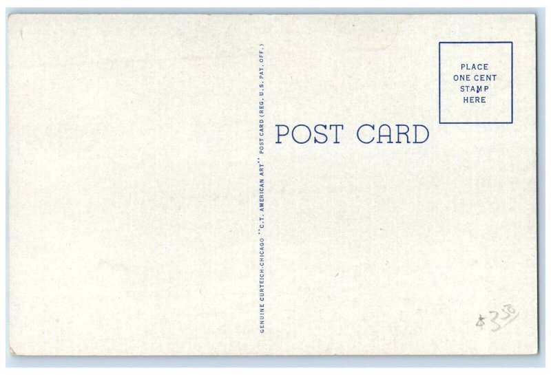 c1940 U.S. Post Office Exterior Building Mt. Pleasant Tennessee Vintage Postcard