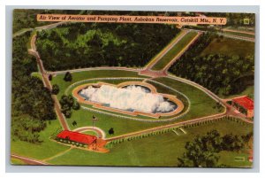 Vintage 1950 Postcard Aerator & Pumping Plant Ashokan Reservoir Catskills NY