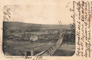 1915 Holmen Råneå Sweden Panoramic View Posted Postcard Chicago Address