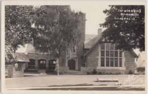 Ohio Real Photo RPPC Postcard c1930s LITHOPOLIS Wagnalls Memorial Lancaster