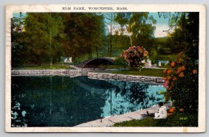 Worcester MA Elm Park 1931 Massachusetts Postcard M29