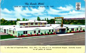 LOS ANGELES, CA  California  The SANDS MOTEL   Roadside  c1950s  Postcard