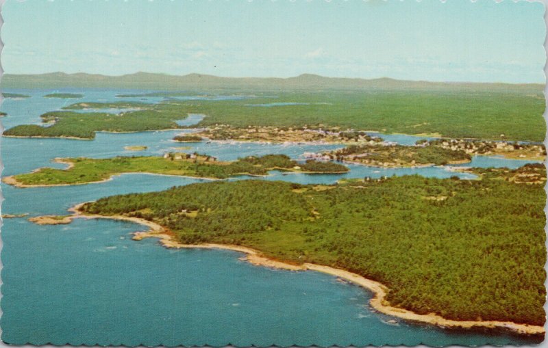 Vinalhaven ME Aerial View Unused Postcard G86