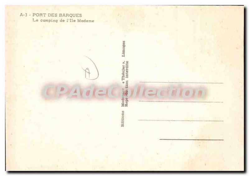 Modern Postcard Port Des Barques Camping De I'Ile Mrs.