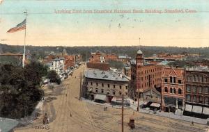 Stamford Connecticut National Bank Bldg Birdseye View Antique Postcard K49680