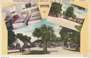 ST. AUGUSTINE, Florida, 1930-1940's; The Swan Motor Court