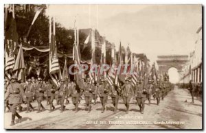 Old Postcard Militaria The celebrations of victory July 14, 1919 American Army