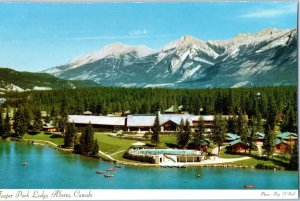 Aerial View Jasper Park Lodge Alberta Canada Postcard