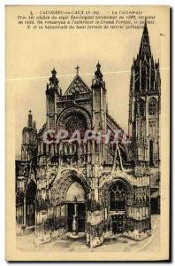 Old Postcard Caudebec en Caux La Cathedrale