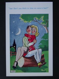 Romance Love TIME WE WERE IN BED Comic Postcard by Brook Co Ltd