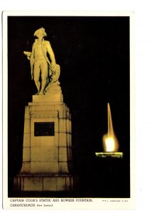 Captain Cook Statue, Bower Fountain, Christchurch, New Zealand