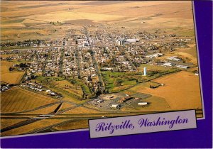 Ritzville, WA Washington  CITY & HOMES~AERIAL VIEW  Adams County  4X6 Postcard