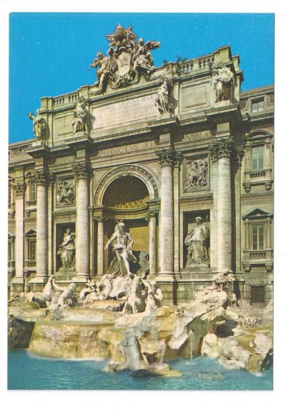 Italy Rome Trevi Fountain Fontana di Trevi Postcard 4X6 