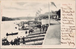 Halifax NS North West Arm Club Regatta Nova Scotia Boats c1906 Postcard H54