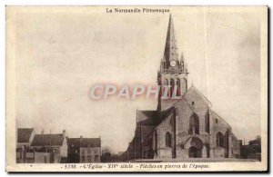 Old Postcard Normandy L & # 39eglise Arrows stone of & # 39epoque