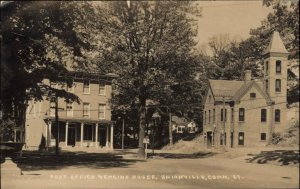 Unionville Farmington CT Fire Station & Post Office c1910 Real Photo Postcard