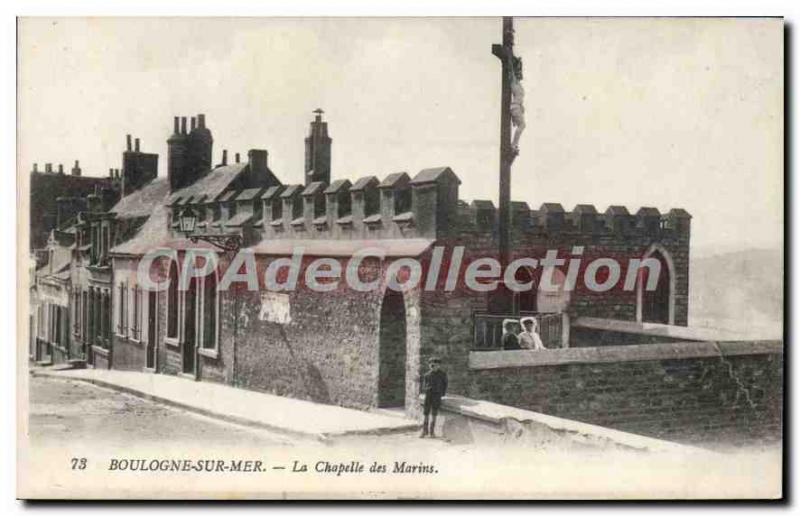 Old Postcard Boulogne sur Mer Sailors chapel