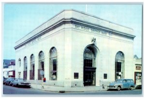 c1950's Bay Ridge Savings Bank Building Classic Cars Brooklyn New York Postcard