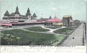 1906 Manhattan Beach Hotel Manhattan Beach Brooklyn New York Postcard