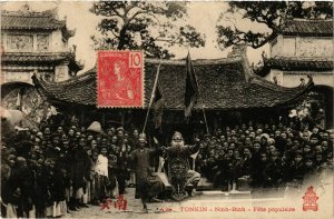 CPA AK INDOCHINA Ninh-Binh Fete populaire VIETNAM (959242)