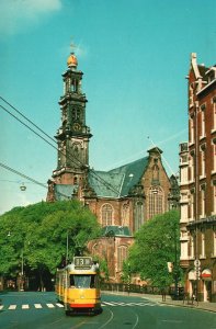 Postcard The Westerkerk Reformed Church Central Amsterdam, Netherlands