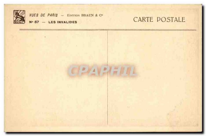 Old Postcard Paris Invalides
