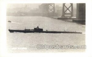 USS Plunger, Submarine Real Photo Military Ship Unused 