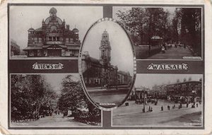 Walsall England Town Hall and Theatre Real Photo Postcard AA29020